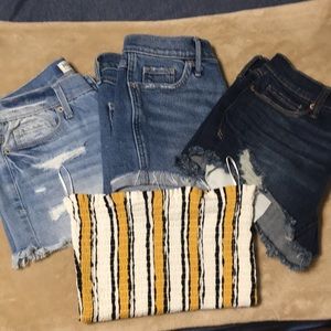 3 shorts and 1 tube top package!